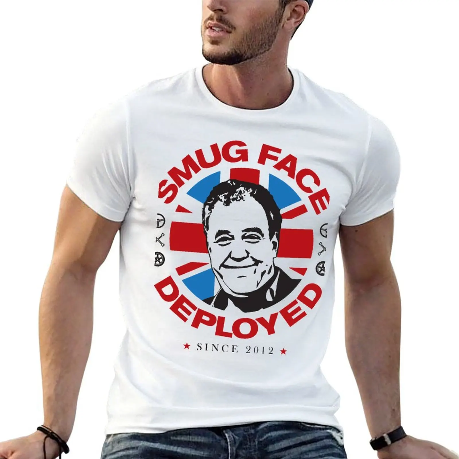 Vintage Retro Smug Face Deployed Classic Fan T-Shirt anime tshirt summer top vintage t shirt men