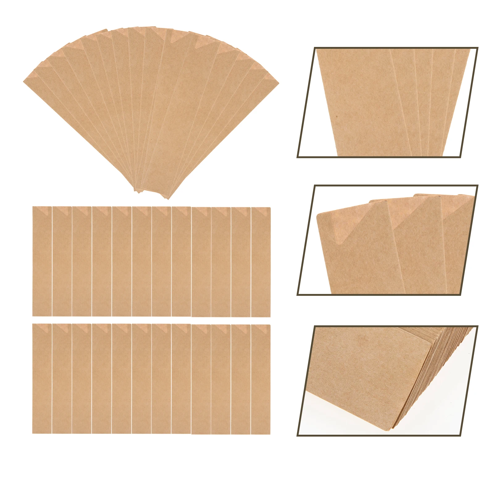 

200pcs Disposable Chopsticks Sleeve 31x180mm Kraft Paper Bags Lightweight Portable Hygiene Food Packing Hotel Restaurant Kitchen