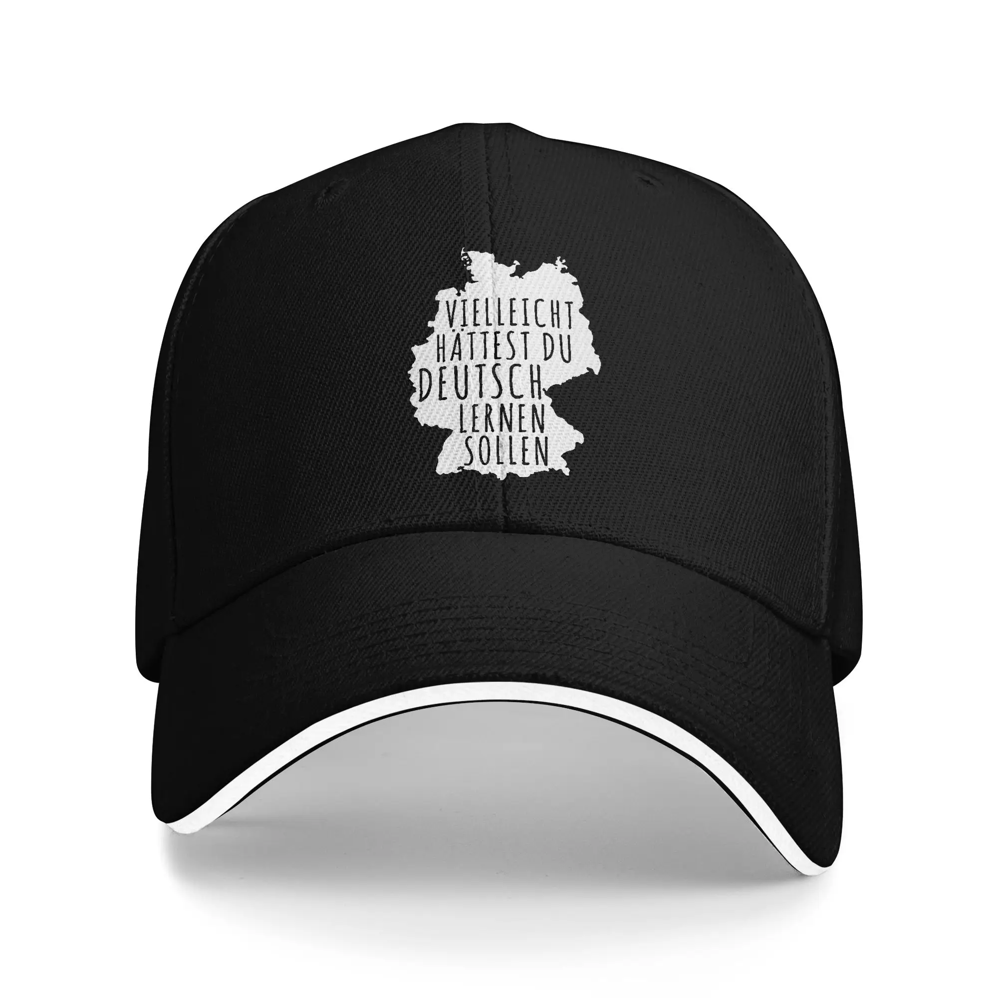 Maybe You Should Have Learned German Sandwich Baseball Caps Classic Summer Funny Headwear Men Women Travel Adjustable Adult Hat