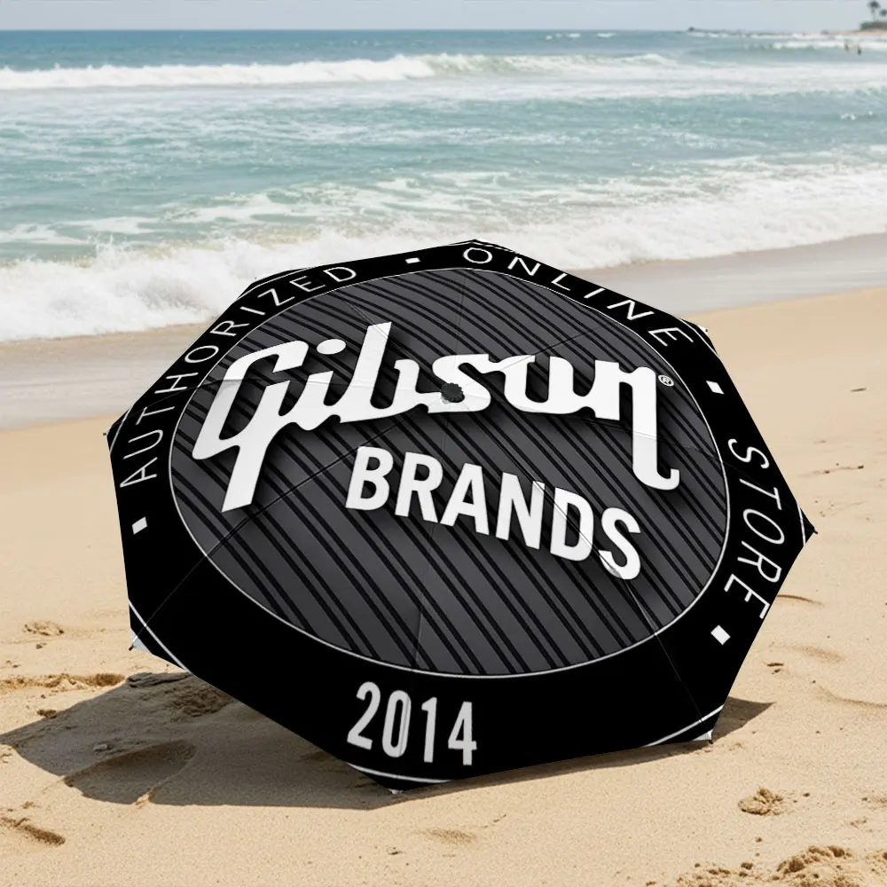 Gibson Authorized Online Store Logo Design Compact Fashion Folding Umbrella for Daily Use, Christmas Gift