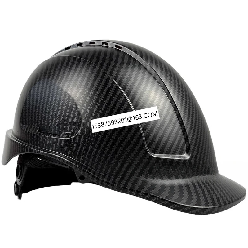 Darlingwell Carbon Fiber Pattern Summer Construction Site Safety Helmet Male Anti Smash Logo Printing National Standard