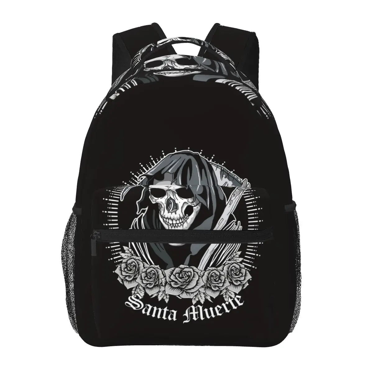 Santa Muerte Spanish Backpacks Boys Girls Bookbag Children School Bags Cartoon Kids Rucksack Shoulder Bag Large Capacity