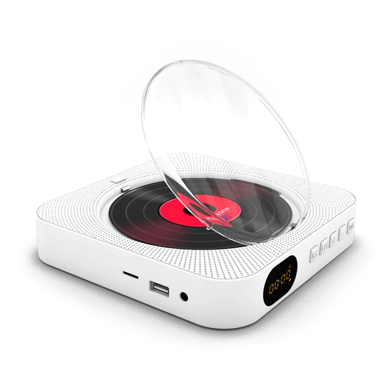 Home wall-mounted CD Bluetooth speaker, learning repeater, early education radio, music player with cover