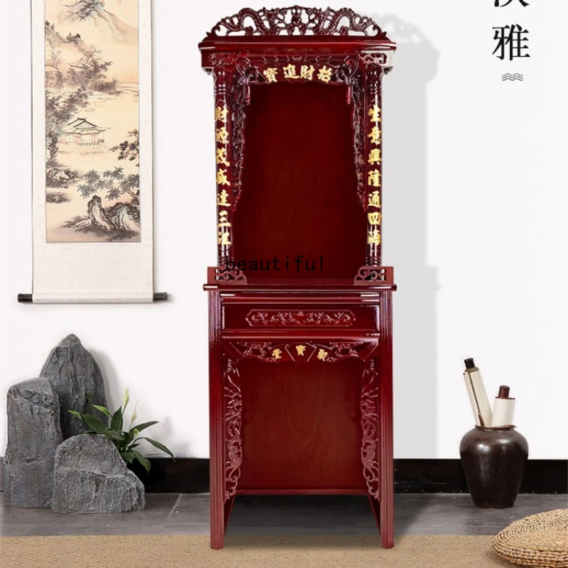 Buddha Cabinet Guanyin Bodhisattva Small Style  Shrine Ancestor Worship Table Clothes Closet Buddha  Two-Layer Incense