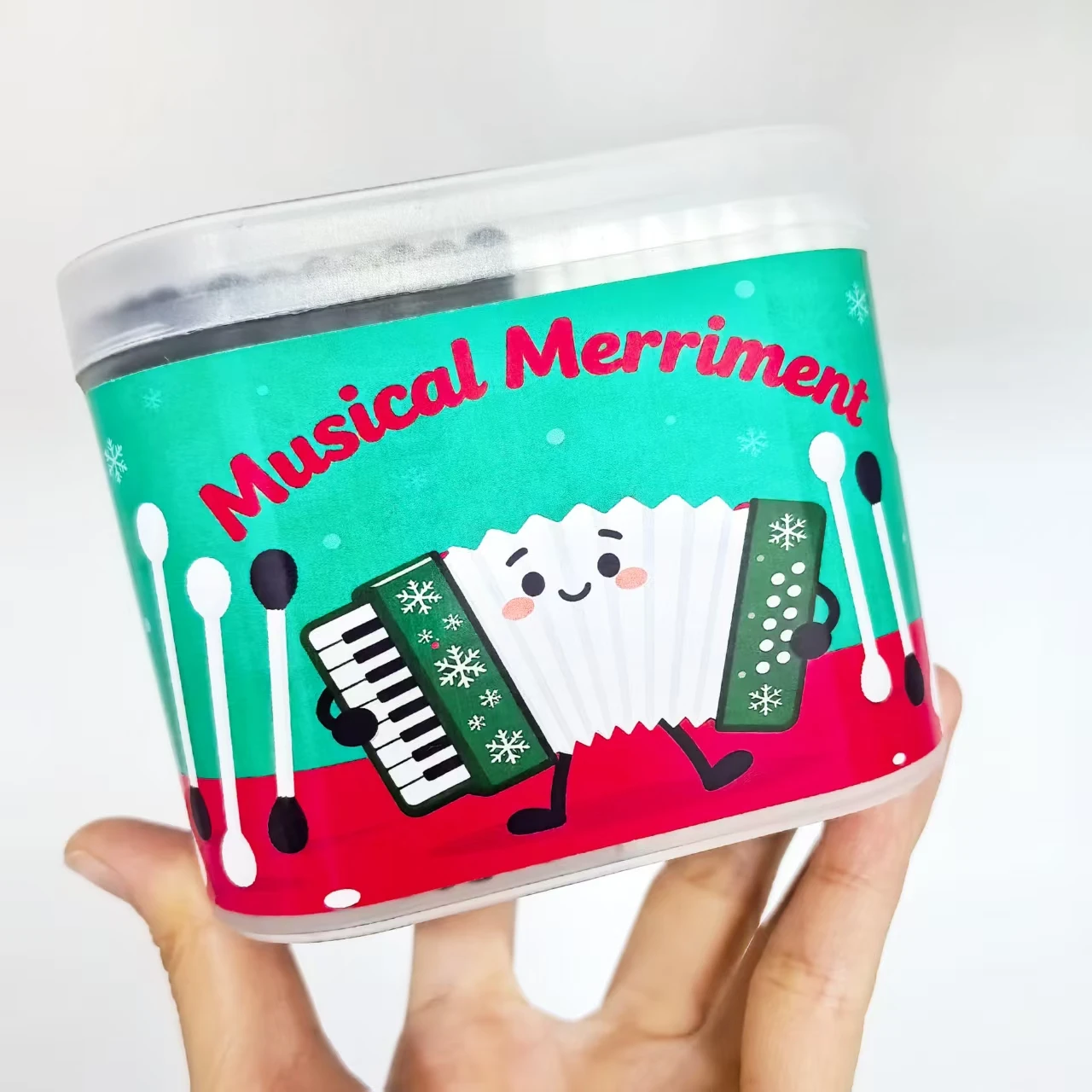 300 hisopos de algodón de doble cabeza con temática musical creativa, bastoncillos de algodón diarios para el hogar, hisopos de algodón para amantes de la música