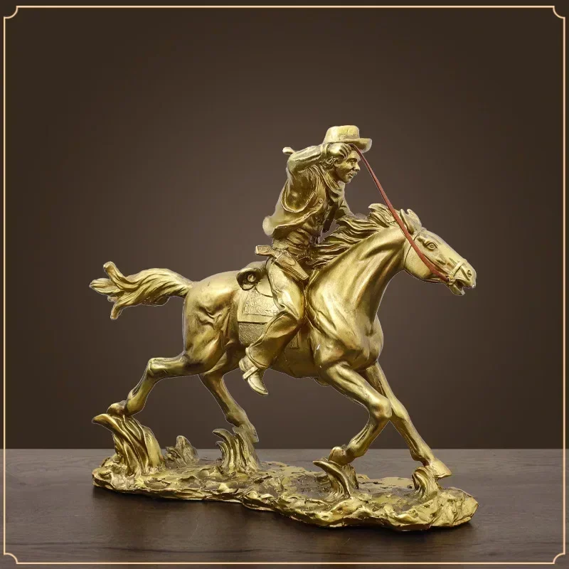 

Horse Statue Home Decor Cowboy Resin Horseman Decorative Crafts Living Room Porch Home Furnishings Home Decoration Accessories