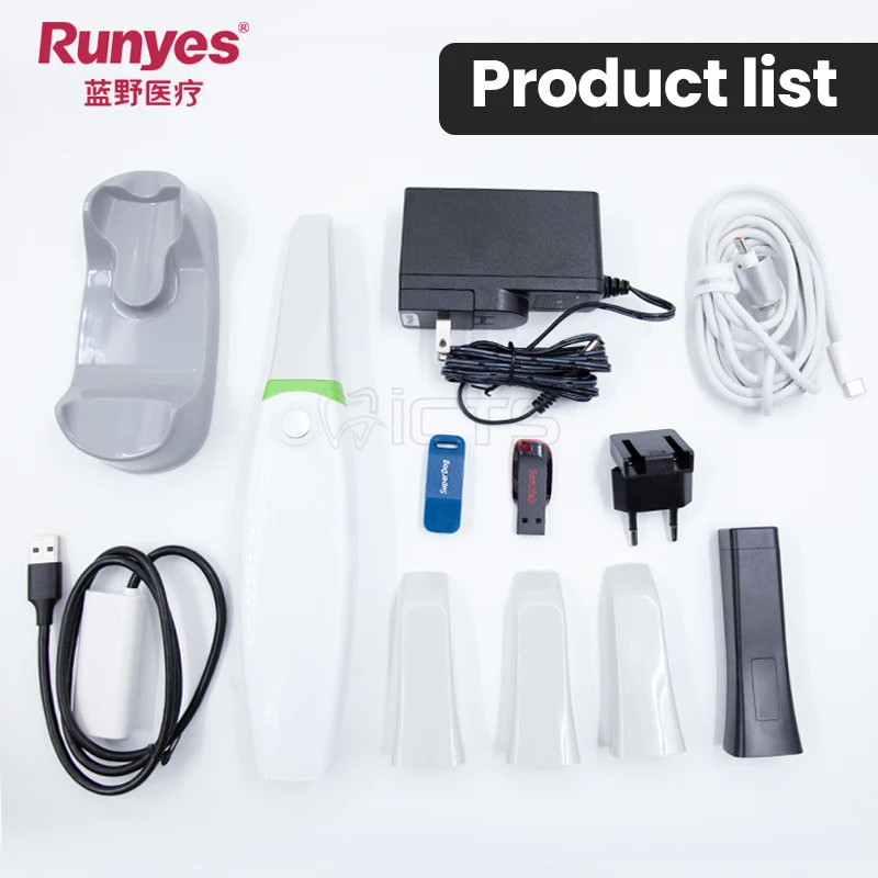 Runyes-IOS-11 Scanner Intraoral, Design Ergonômico do Scanner, Digitalização Rápida, Fácil Desmontagem, AI Intelligent Scanning