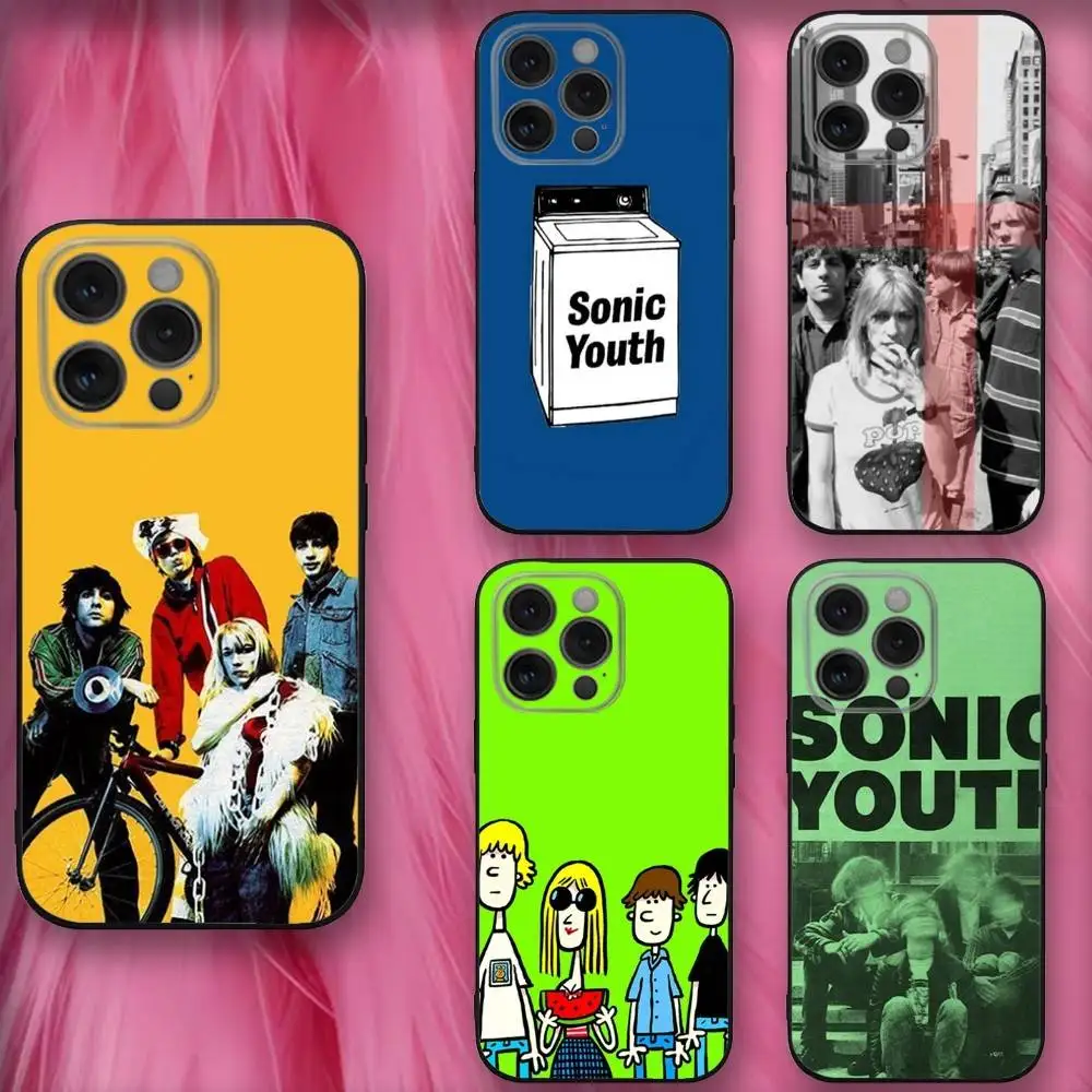 

S-Sonic-cs Band Youths Phone Case For iPhone 16,se4,15,14,13,12,11,Pro,X,XS,Max,XR,Plus,Mini Soft Black Cover