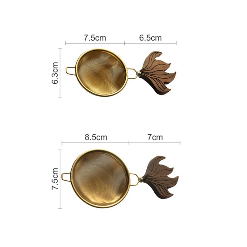 Separatore di tè per uso domestico manico in noce nera casa filtraggio senza intoppi accessori per la cerimonia del tè cucina in acciaio inossidabile nuovo