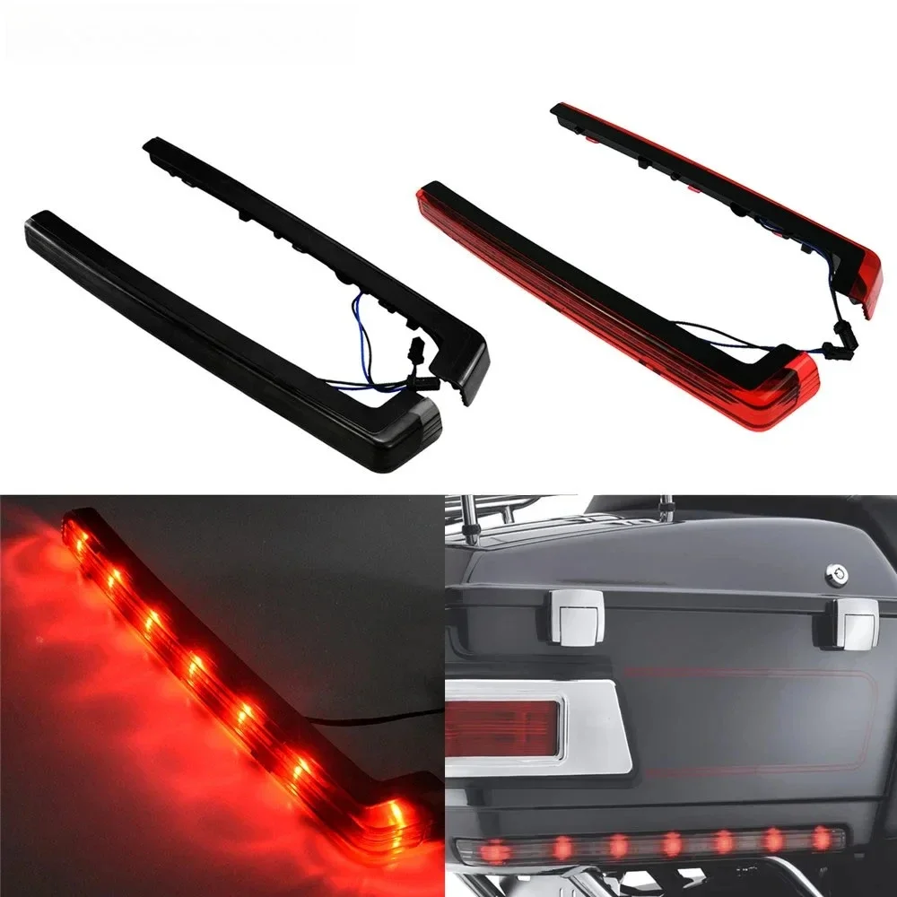 

Motorcycle Red/Smoke Tour Pak Pack Accent Side Marker Panel LED Light Lamp For Harley Touring 2006-2022 2023 Electra Road Glide