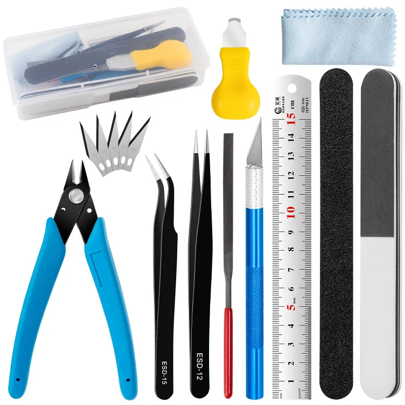 

8-Piece Model Building Tool Kit - Essential Basic Tools Set for Gundam, Car & Architectural Model Assembly, Ideal for Hobbyists