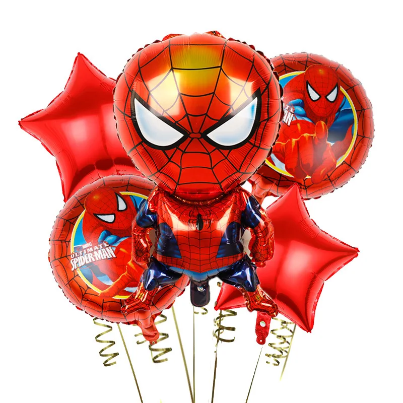 5 pezzi Disney cartoon Spiderman Iron Man Palloncino in pellicola di alluminio Capitan America Decorazione festa di compleanno per bambini Palloncino Baby Shower