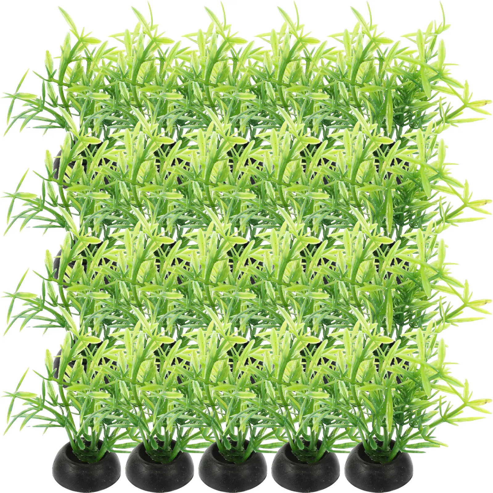 

20Pcs Aquarium Plants Decor Wear-Resistant Faux Fish Tank Ornament Realistic Natural Style Safe Artificial Aquatic Plant