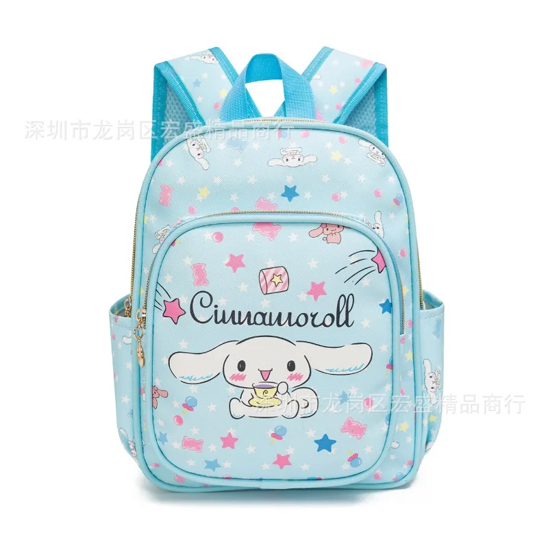 Sanrio Cartoon Hello Kitty Backpack Cute Blue Cinnamoroll Lightweight Kids Backpack Kuromi Kindergarten Kawaii School Bags