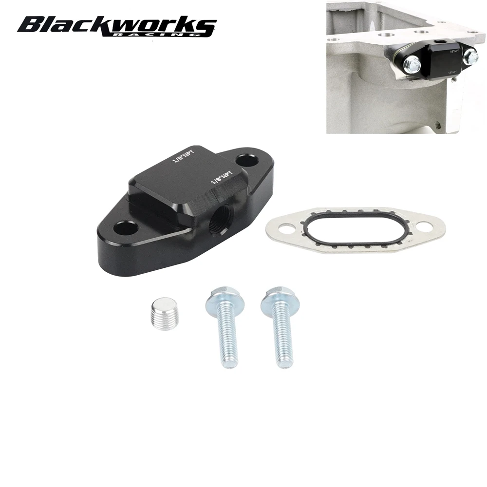 1Set LS Engine Oil Cooler Bypass Cover Block-off Plate Fits Gen III/IV Engines For Chevy/GMC With 2x1/8