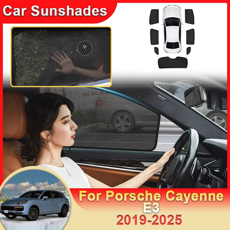 

Для Porsche Cayenne E3 porsche cayenne 2024 аксессуары 2019-2025 Магнитный солнцезащитный козырек для автомобиля, блокирующий занавеску конфиденциальности