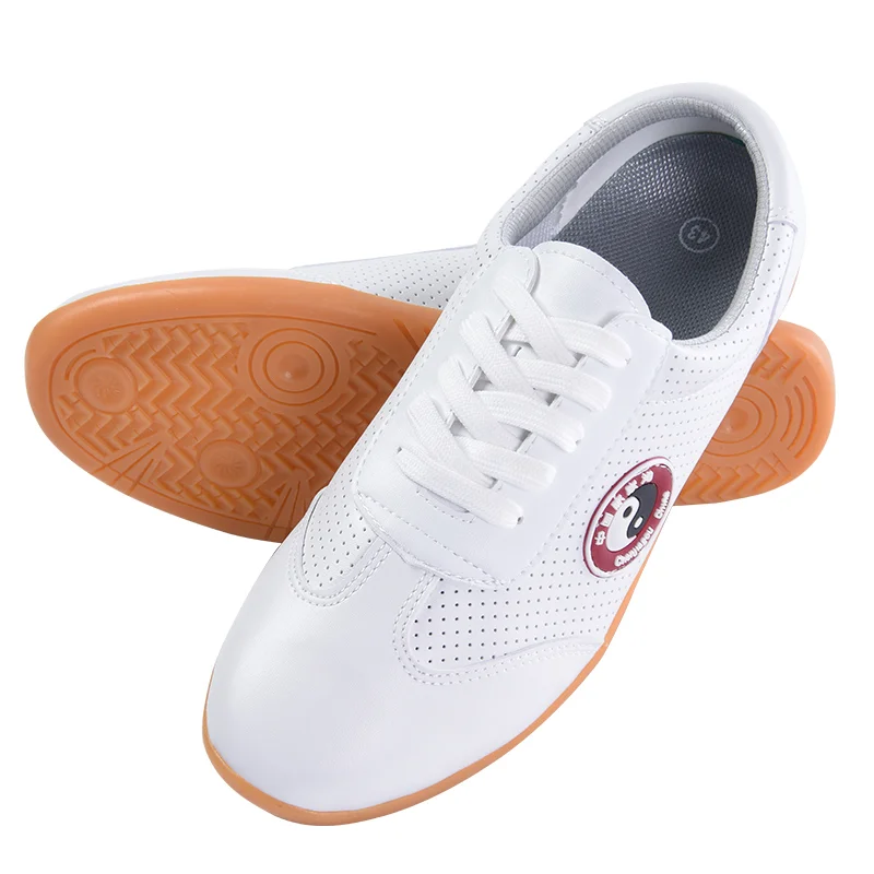 

Soft Genuine Leather Tai Chi Shoes, New All-Season Practice & Morning Training Footwear, Unisex Rubber Sole