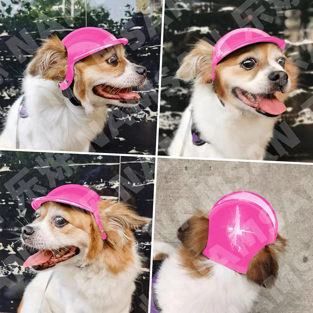 2Pcs Dog Safety Helmet and Bamboo Dragonfly/Goggles Pet Accessories Adjustable Dog Helmets for Small Medium Dogs Outdoor Riding