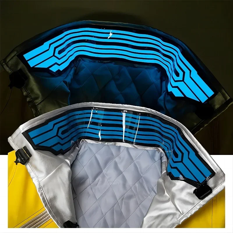 Anime Cyberpunk Edgerunners David Martinez Cosplay Costume Stand Collar Jacket Yellow Luminous Coat Punk Adult Men Halloween