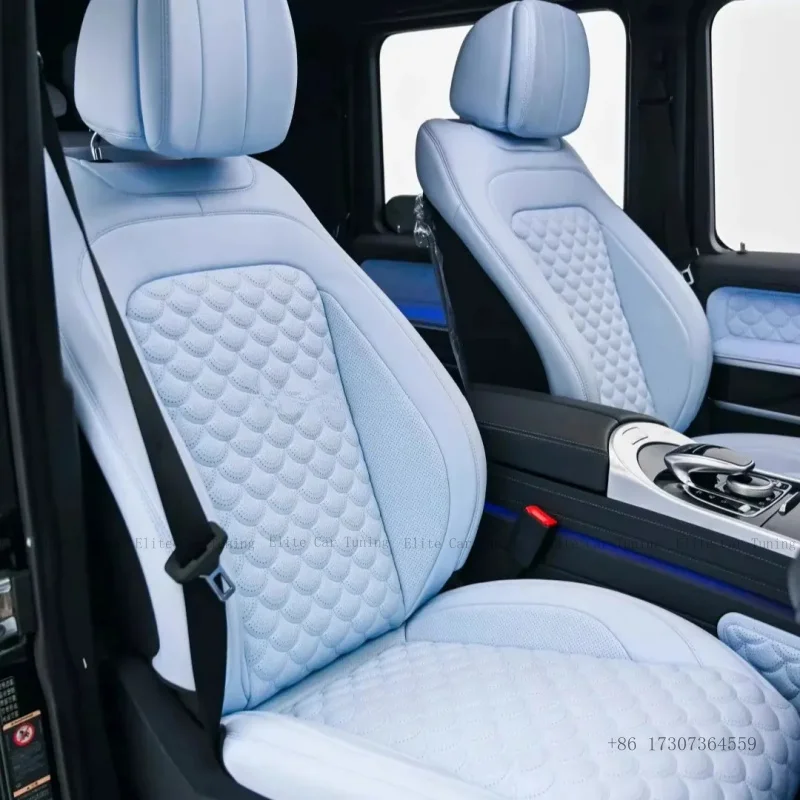 

Водонепроницаемые индивидуальные чехлы для сидений из роскошной вентилируемой кожи, полный комплект, для Mercedes GLC 2015-2020