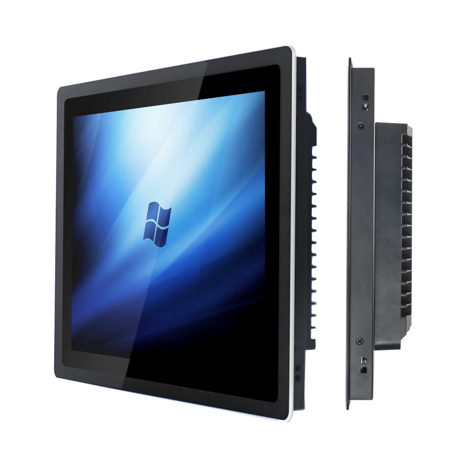 15 inch industrial touch computer all-in-one pc with capacitive touch screen panel pc wifi rs232 com for Win10 pro 1366x768
