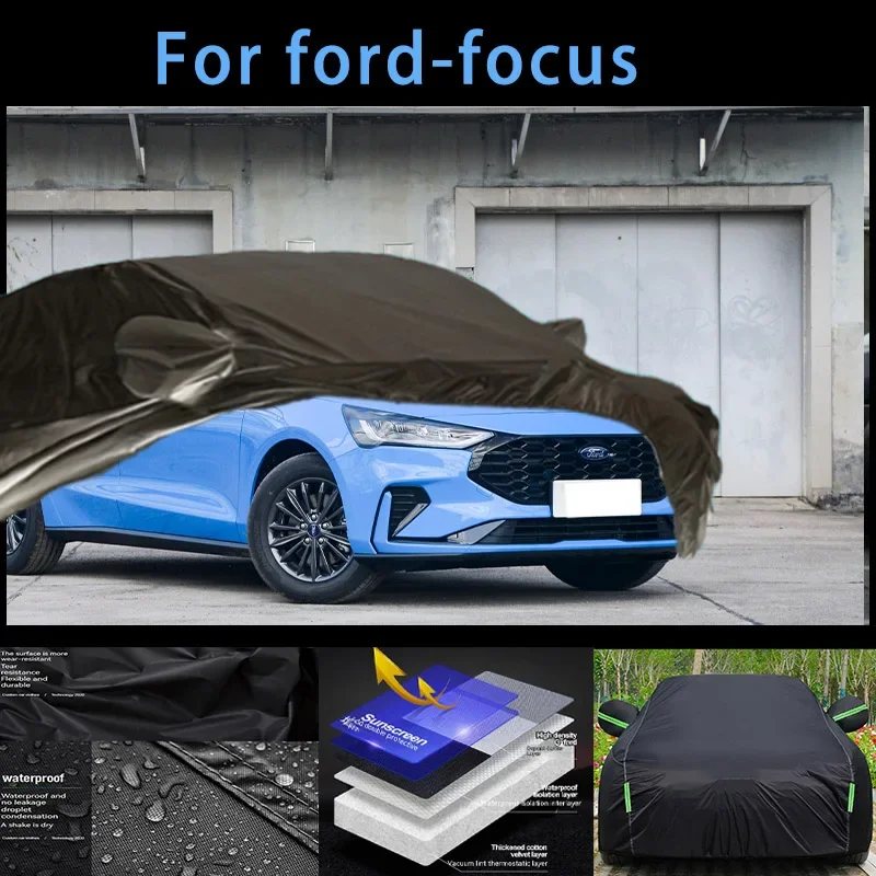 

For ford-focus Outdoor Protection Full Car Covers Snow Cover Sunshade Waterproof Dustproof Exterior Car accessories