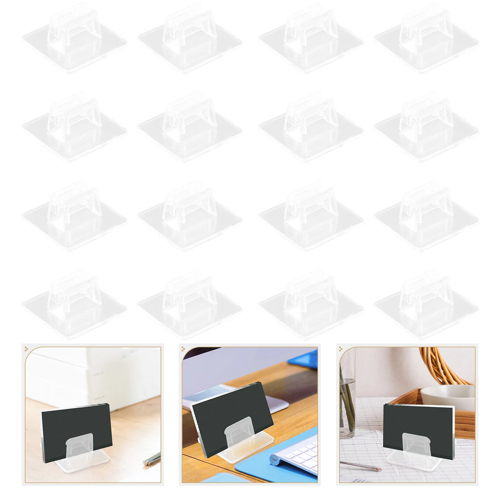 

50 Pcs Wedding Card Clip Board Game Accessories Cards Cute Plastic Business Holder for Desk