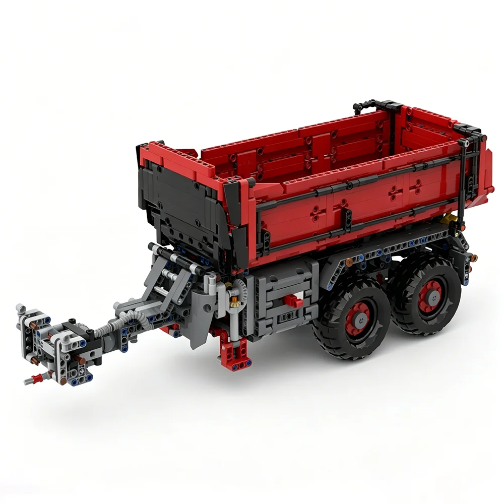 

MOC Tipper Trailer， Mobile Trailer Children's Toys Birthday Christmas Gift Splicing Blocks
