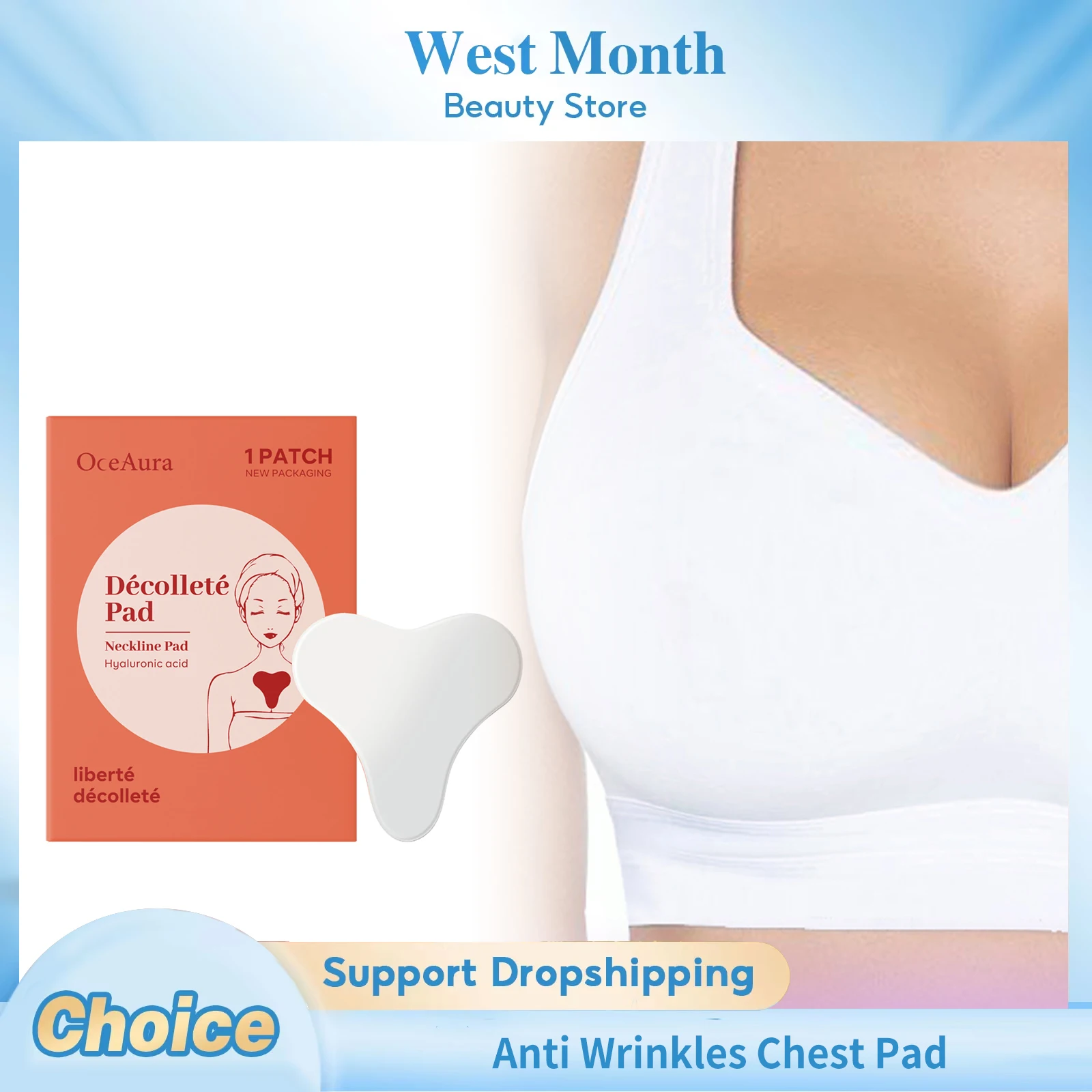 

Reusable T Anti Wrinkles Chest Pad Breast Firming Lifting Smoothing Tightening Shaping Silicone Transparent Wrinkle Remover Pad