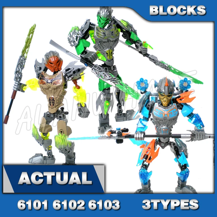 3Types Bionicle Unity Mask Uniter of Jungle Stone Water Lewa Pohatu Gali Soldier 610 Building Block toys Compatible With Model