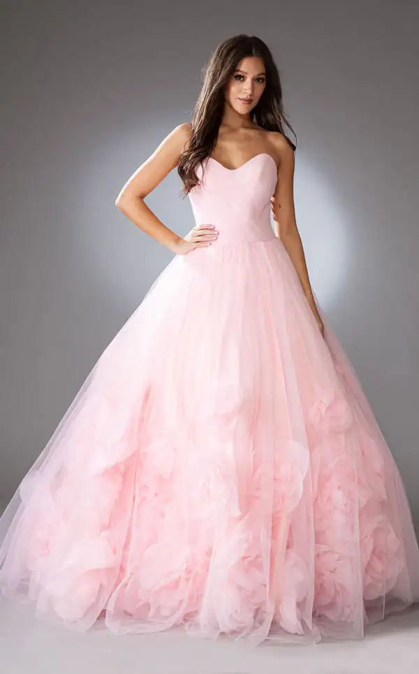 

Изысканный тюль ручной работы с цветочной складкой по индивидуальному заказу, длинные платья трапециевидной формы в форме сердца, платья на заказ, одинаковые платья в современном стиле