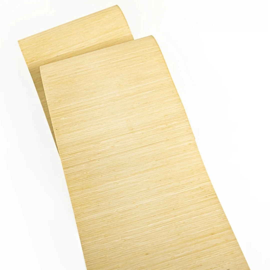 45x350cm Natural Bamboo Horizontal Grain Wood Veneer For Furniture Cabinet Refacing Renovation Home Decoration  ( 0.6mm Thick )