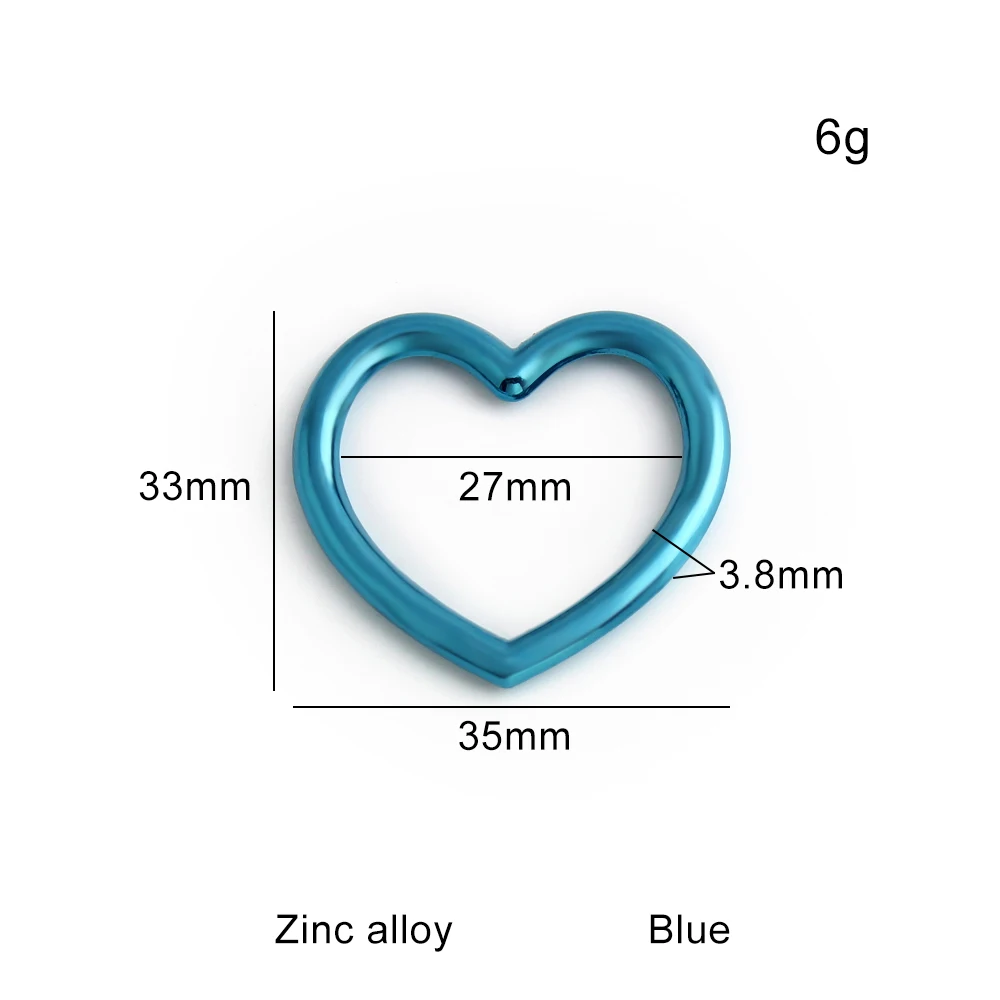 20/50/150PCS Heart Metal Bags Strap Buckles O Ring For Party Chocker Necklaces Pet Collar Belt Shoes Hook Connector Accessories