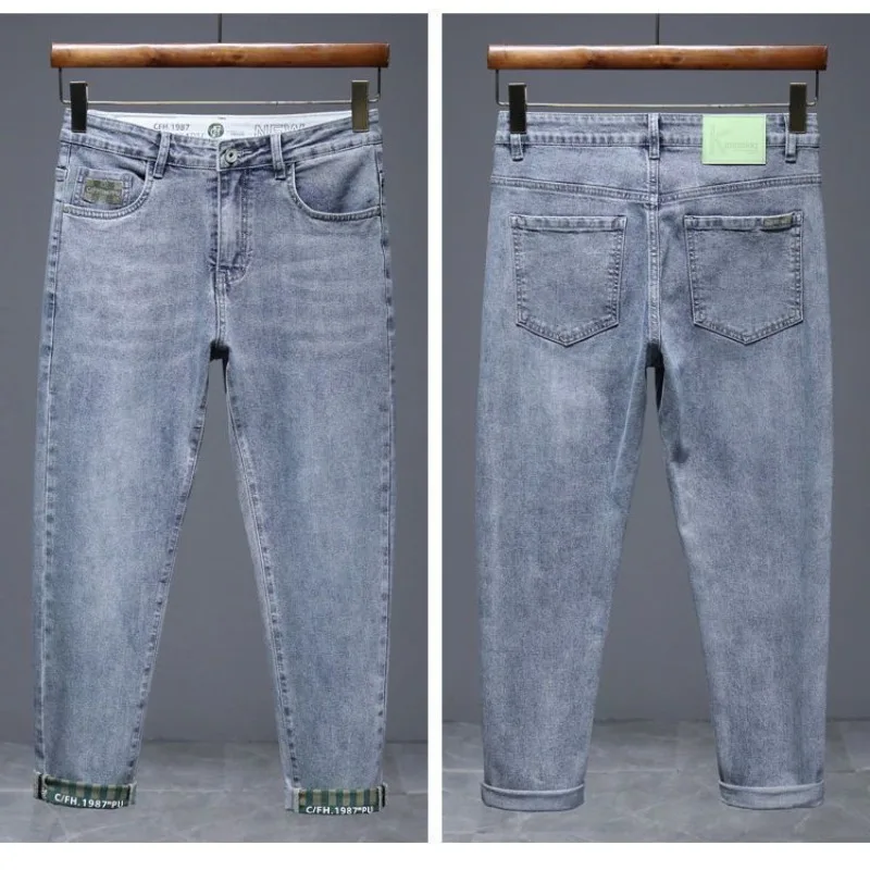 High-end korean climate lot pants Brand Autumn Men's Jeans Fashion Korean Stretch Slim Fit Casual Designer Men's Jeans Male