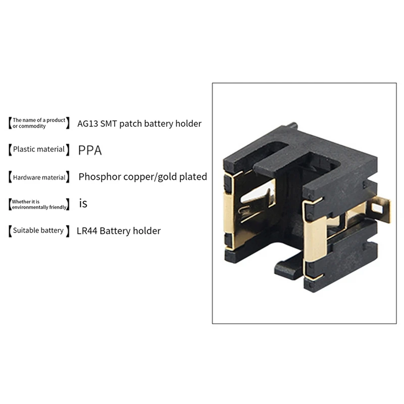 Ag13 Knoopcel Houders Vergulde Pcb Horizontale Type Voor Diy Arduino Projecten