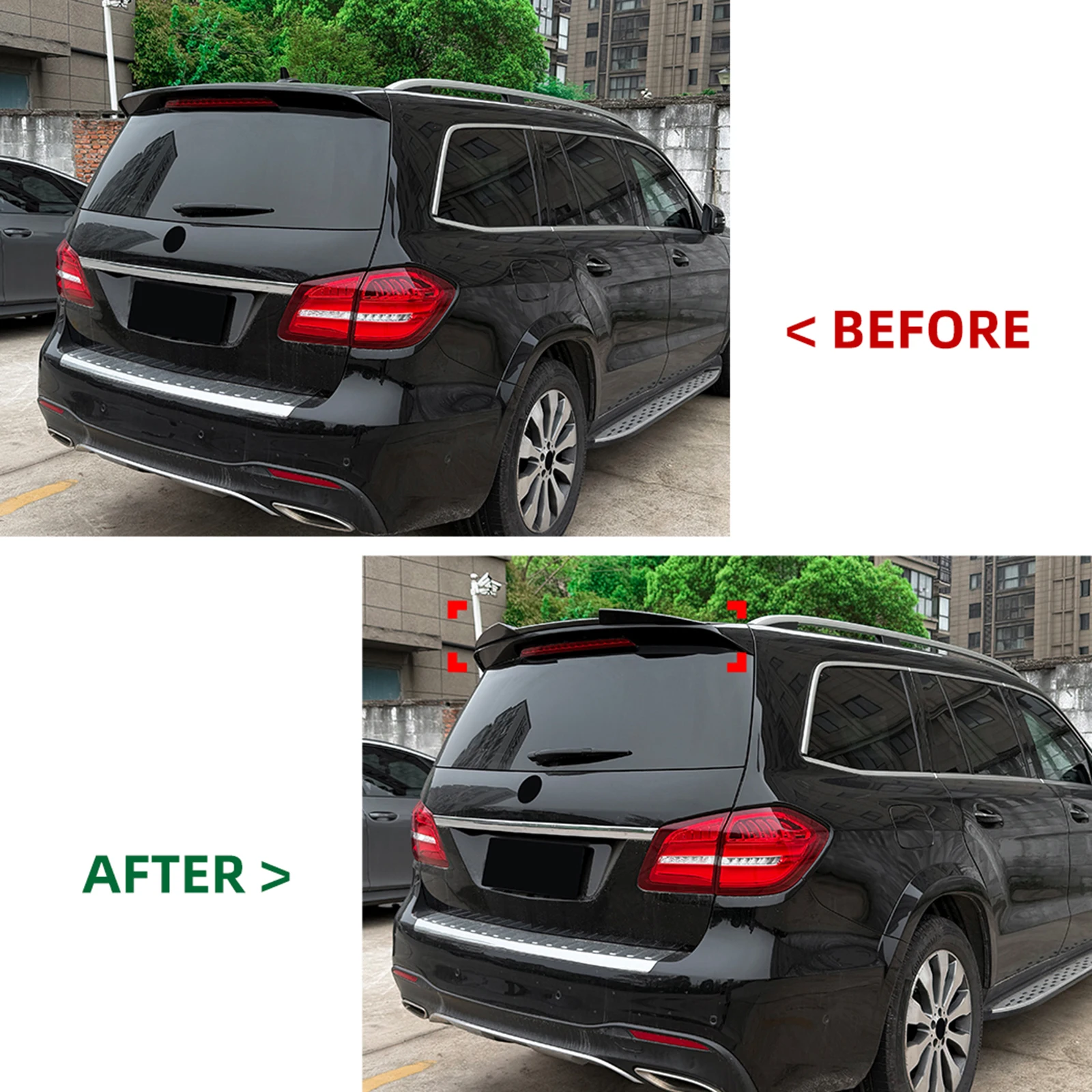 

Rear Trunk Boot Wing Spoiler Tail Fin Splitter For Mercedes-Benz GL GLS X166 2013-2019 Car Accessories