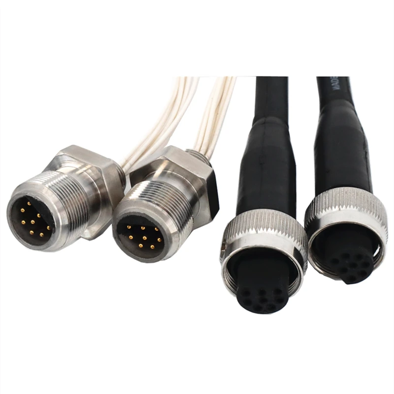 High Quality 55 Series Waterproof Power Cable Plug Connector Stainless Steel Housing IP68 Rated AC/DC Interface Gold Plated