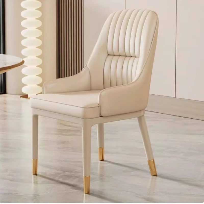 

Nordic Kitchen Dining Chair Cream Wind High Sense Light Luxury Backrest Dining Chair Hotel Stools Cadeiras De Jantar Furniture