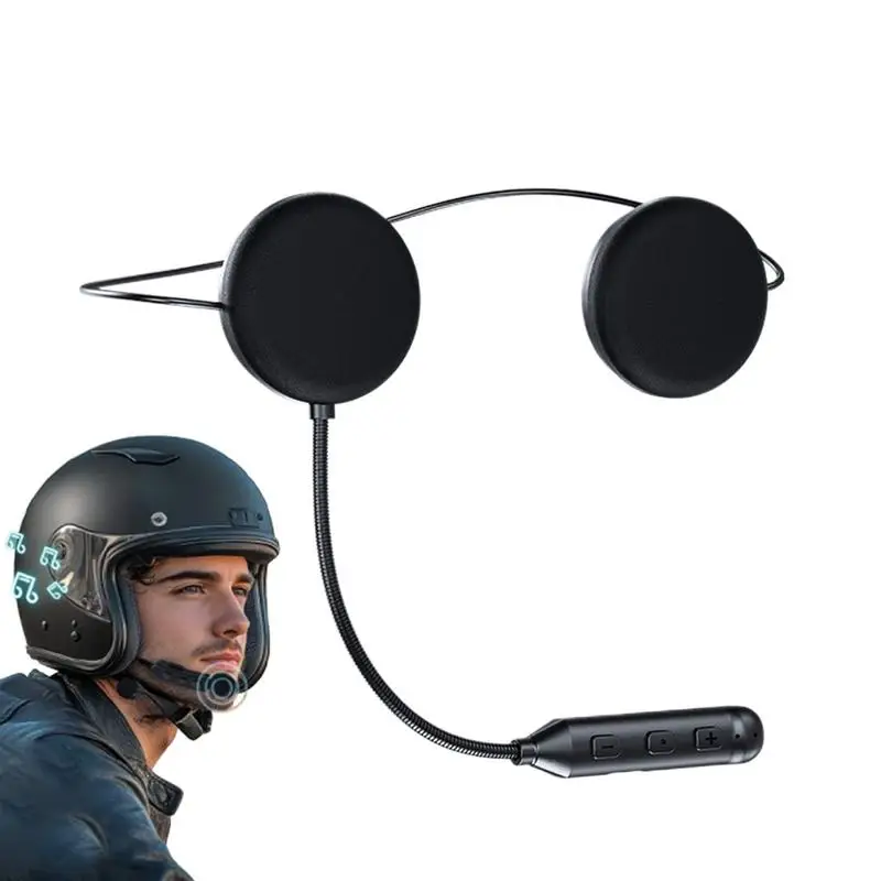 

Wireless Motorcycle Helmet Headset BT 5.3 Ultra-Thin 12mm Smart Intercom Earbuds Music Control Automatic Answering