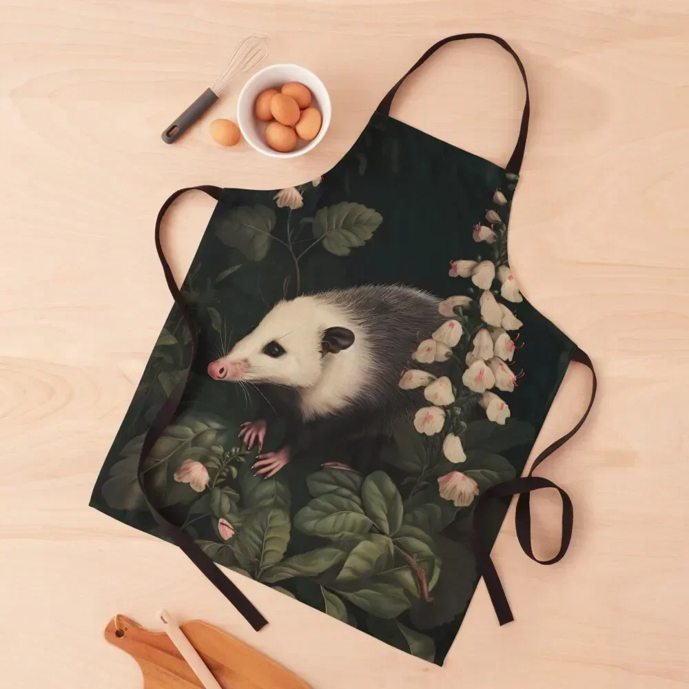 Vintage Opossum Illustration Apron All For Kitchen And Home Kitchen Items For Home Apron