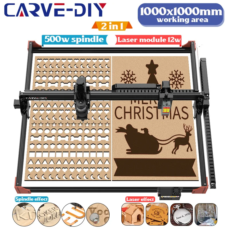 

CARVE-DIY Cnc Laser Engraver Machine For Wood And Metal Printer Laser Engraving And Cutting Cnc Milling Machine