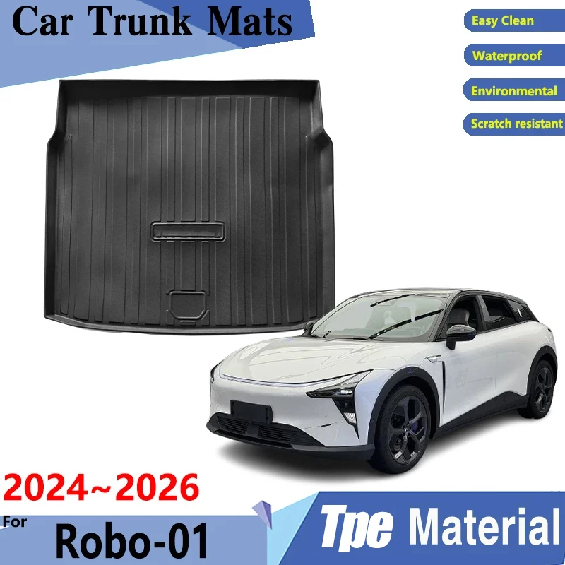 

For Ji Yue 01 Robo-01 2024 2025 2026 TPE Material Cargo Tray Trunk Mat Scratch Resistant Anti-slip Water Proof Car Accessories