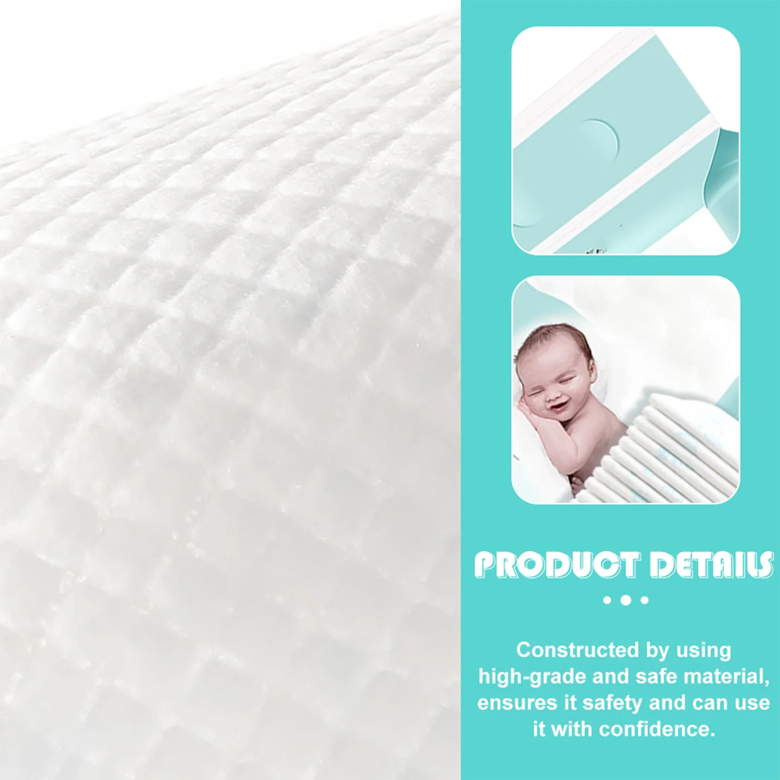 20 قطعة منصات الطفل القابل للتصرف تحت منصات حفاضات لينة ماصة لتغيير حفاضات الطفل مريحة الجلد آمنة تغيير الوسادة بطانات