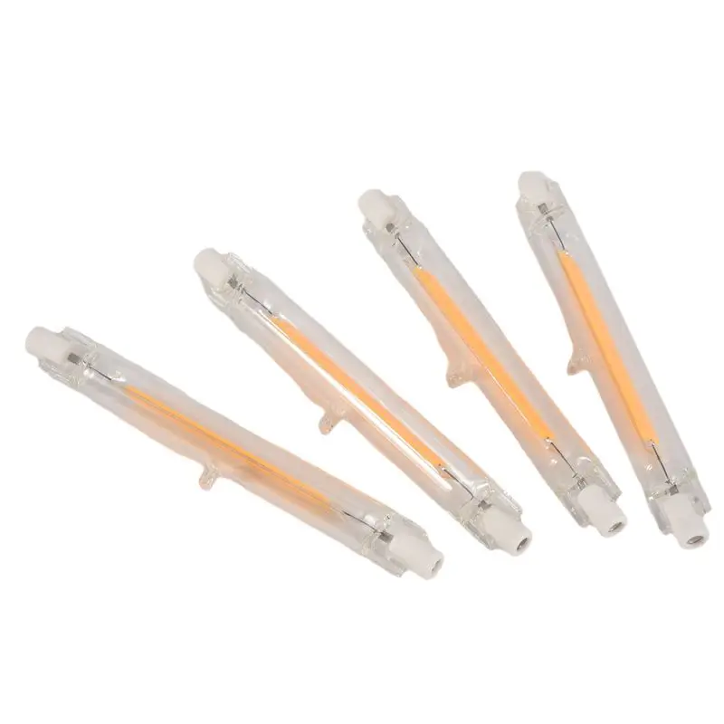 AS94-High Power 10W LED R7S COB Glass Tube 118Mm COB Light Bulb AC220V LED Tube Replace Halogen Lamp Warm White
