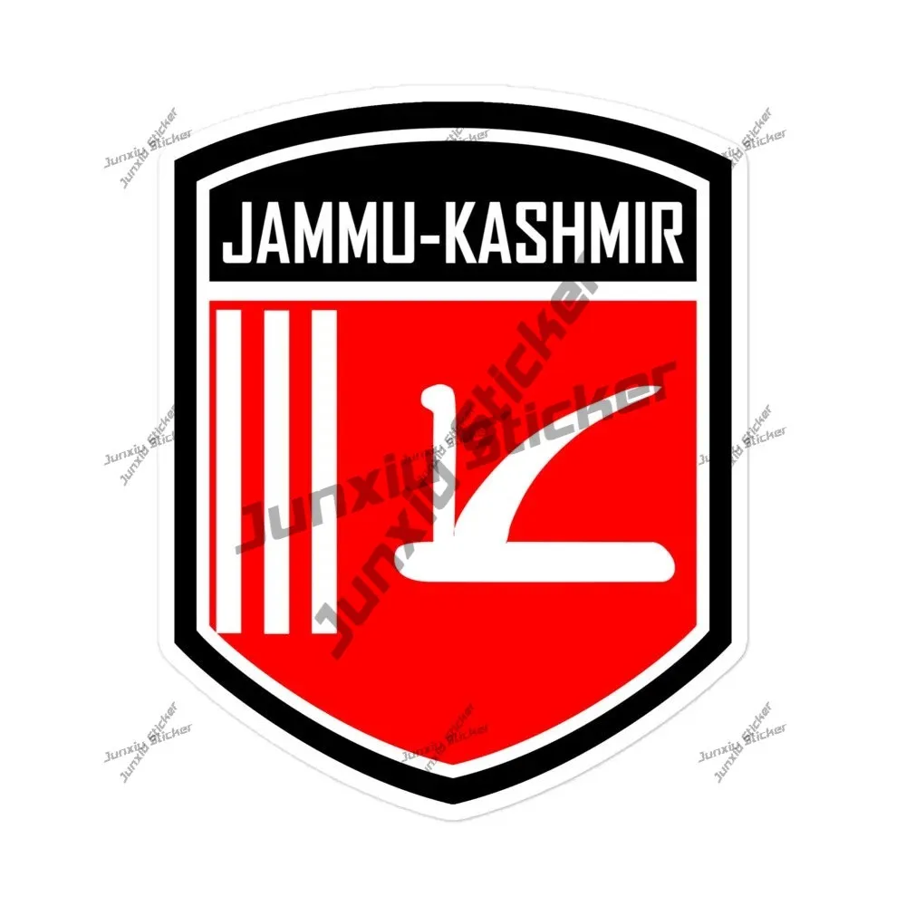 Jammu And Kashmir Flag Emblem Funny Occlusion Scratch Anime Wall Decor Durable Adhesive Sticker Long Lasting Car Accessories