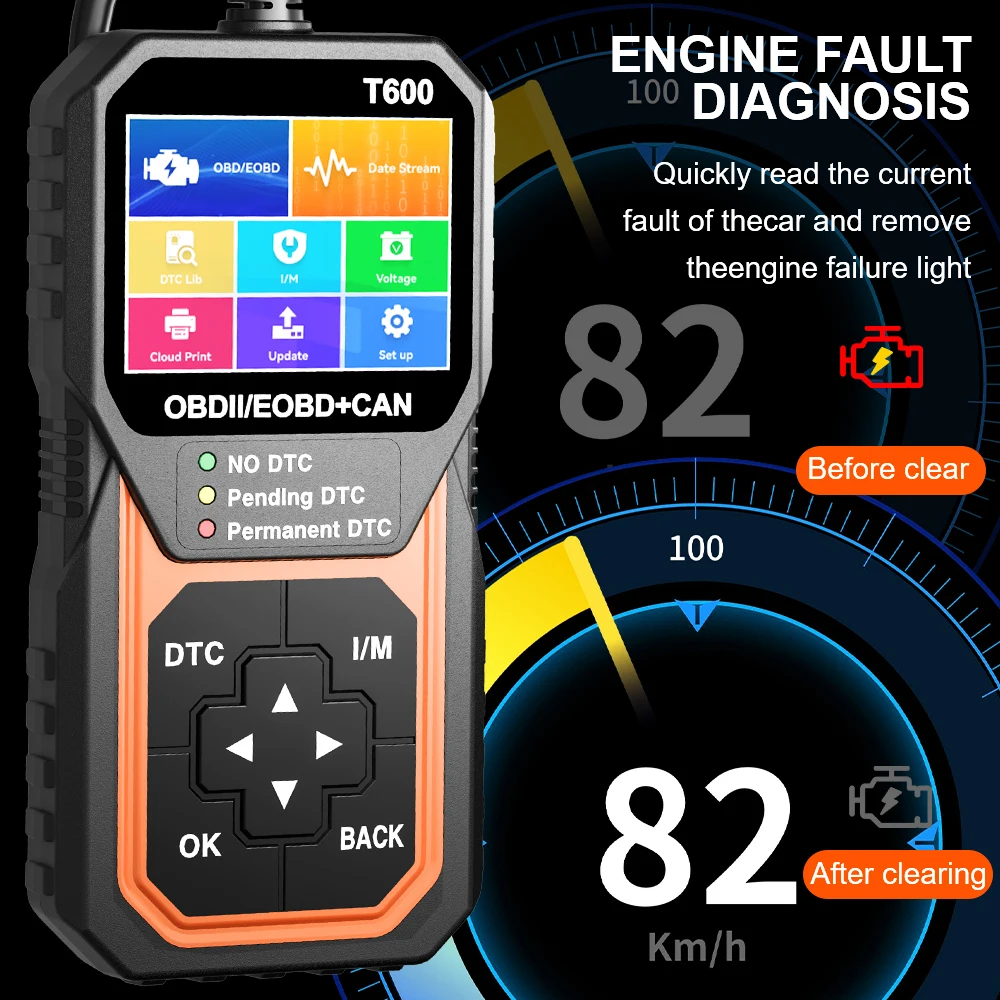 Car Diagnostic Tools OBD2 Scanner Code Reader Battery Tester OBD II Read Clear Fault Scan Tool Auto Accessories Engine System Detection Universal