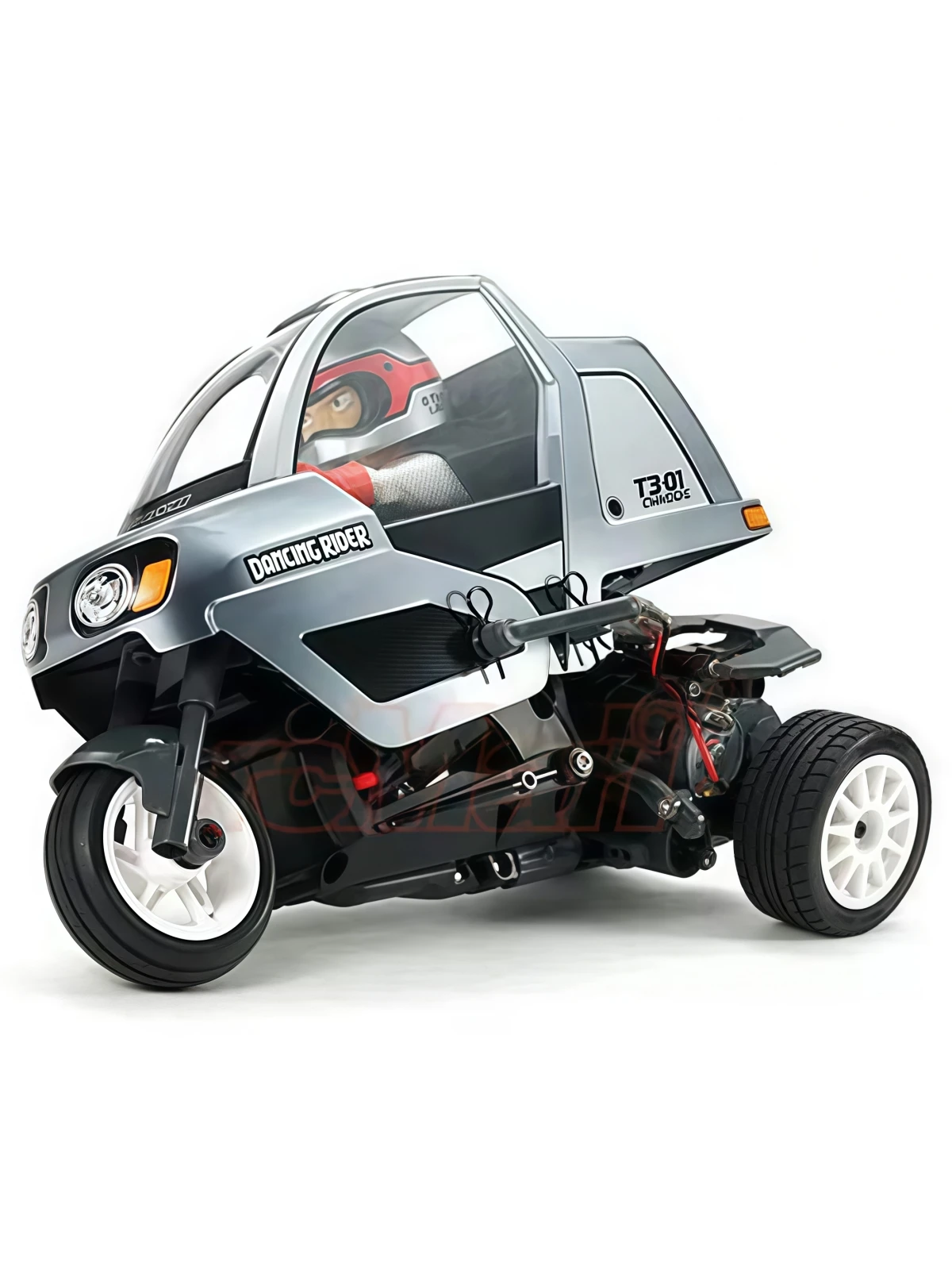 Tamiya 54837 1/8 Clear PC Lexan Body Shell Dancing Rider for T3-01 RC Trike 0.8mm Lightweight Body with Mask & Decals