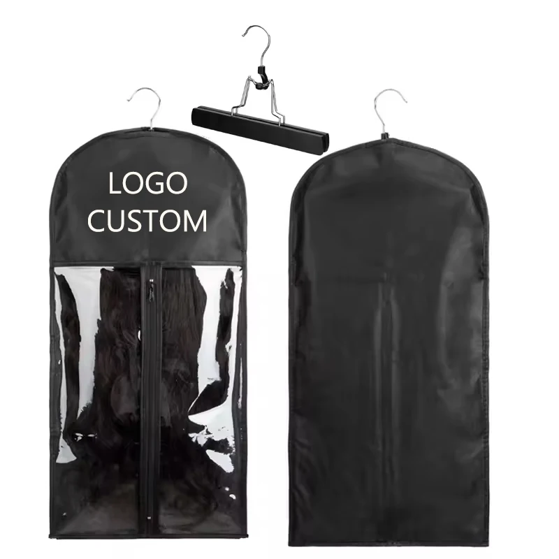 

Wig Storage Bags With Clip Hanger 2Sets Hair Extensions Bag For Multiple Wigs Dust-Proof Wigs Bag Strong Holder Home Travel Use