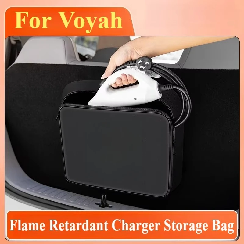 For Voyah Dreamer: Flame Retardant Charger Storage Bag - IPX4 Waterproof Pouch w/OEM Fit & Carrying Handle​