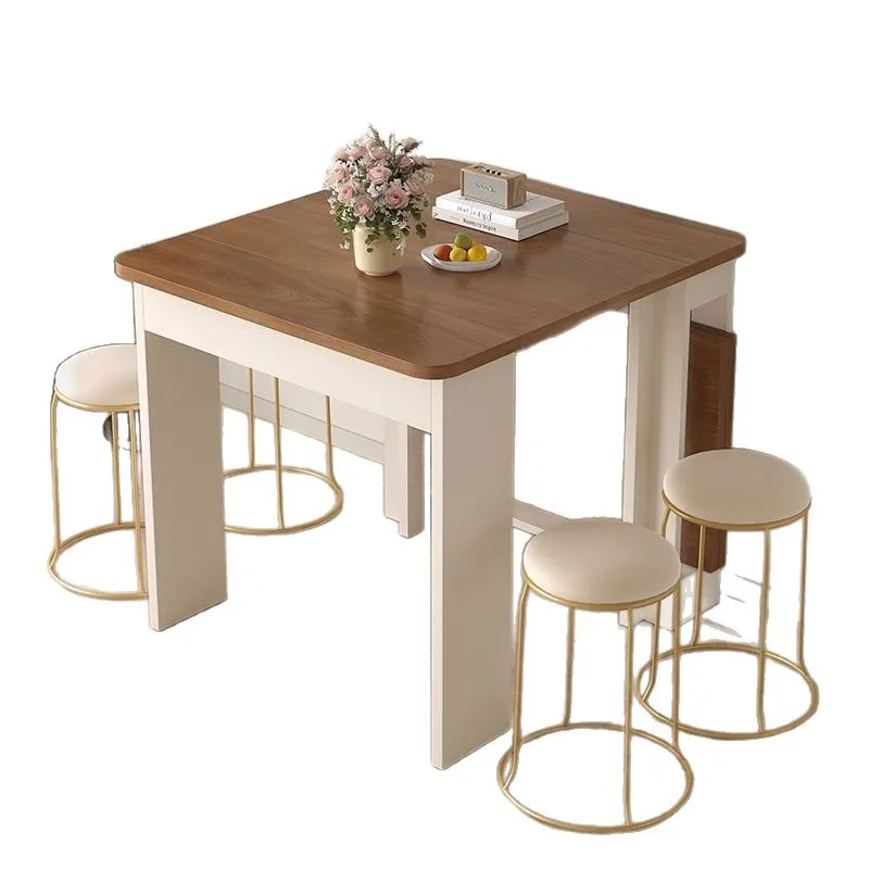 

#Extendable Dining Table Modern Scandinavian Wooden Dining Table Set Perfect for Small Living Rooms
